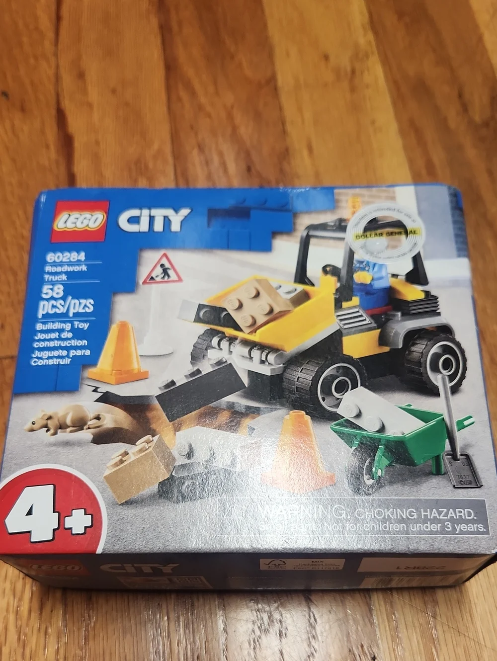 Lego City Roadwork Truck Playset - Yellow, Blue, Green, NWT